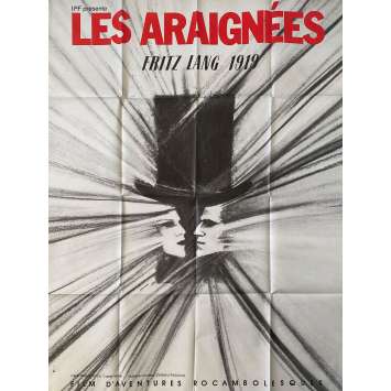 LES ARAIGNEES Affiche de cinéma- 120x160 cm. - 1919/R1970 - Carl de Vogt, Fritz Lang