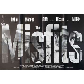 THE MISFISTS Vintage Movie Poster- 32x47 in. - 1961/R1980 - John Huston, Marilyn Monroe