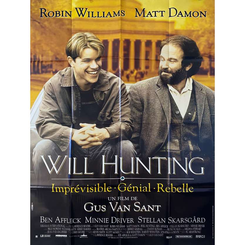 WILL HUNTING Affiche de cinéma- 120x160 cm. - 1997 - Robin Williams, Matt Damon, Gus Van Sant