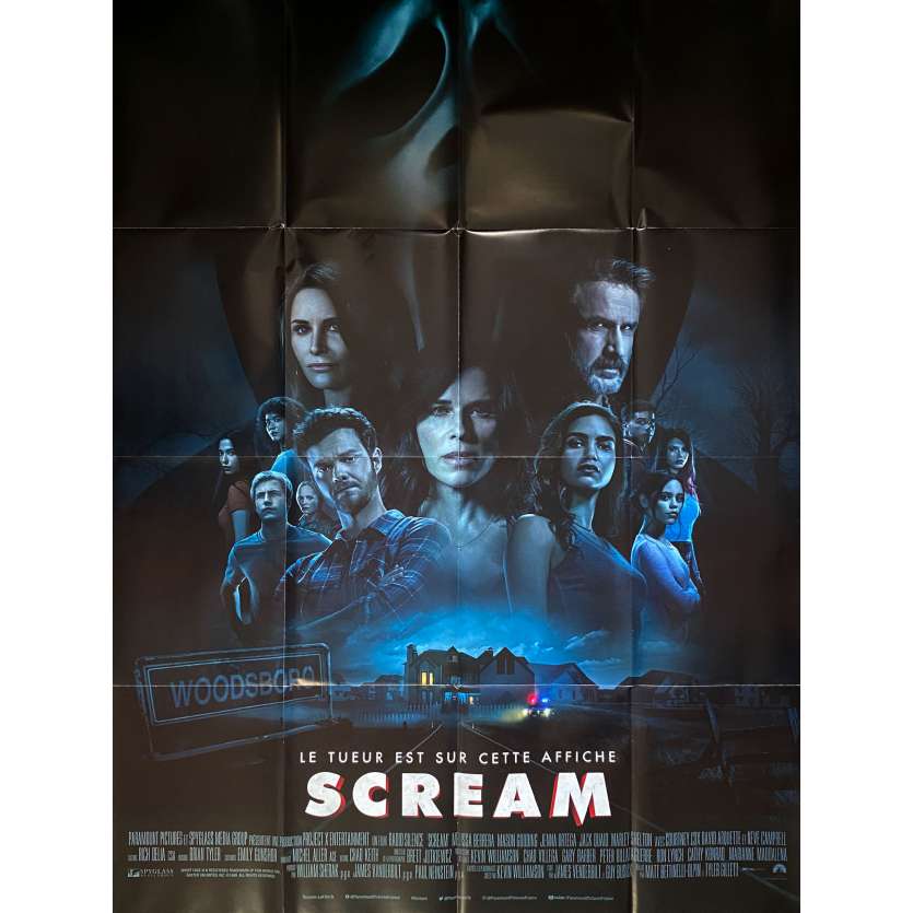 SCREAM 5 Affiche de cinéma- 120x160 cm. - 2022 - Neve Campbell, Courtney Cox