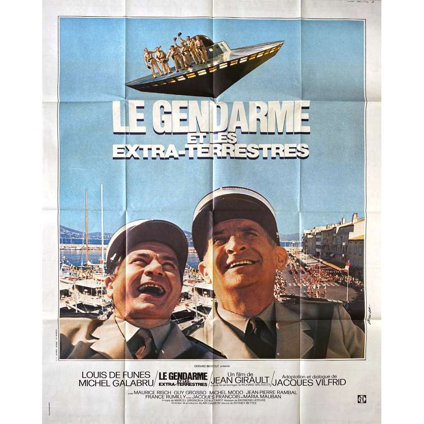 LE GENDARME ET LES EXTRA-TERRESTRES Affiche de film120x160 cm - 1979 - Louis de Funès, Jean Girault