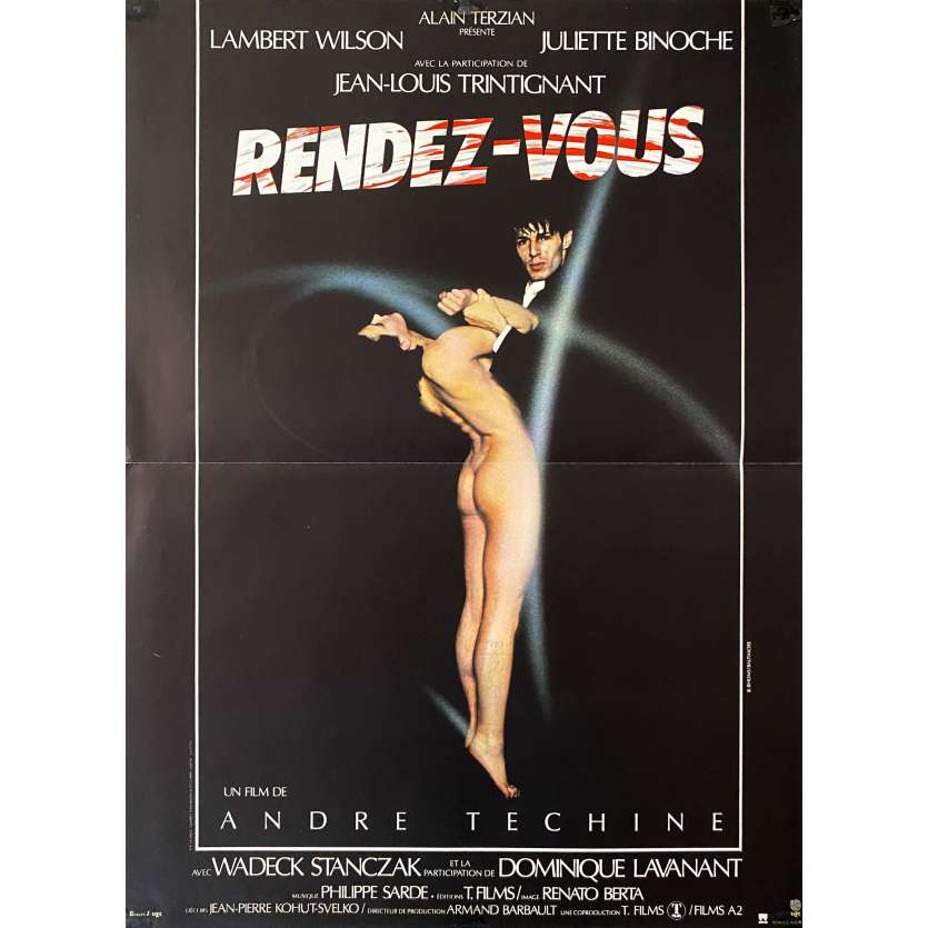RENDEZ-VOUS Affiche de cinéma- 40x54 cm. - 1985 - Juliette Binoche, André Téchiné