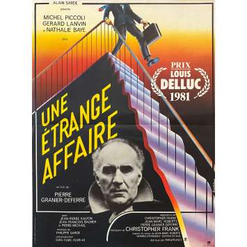 STRANGE AFFAIR Vintage Movie Poster- 15x21 in. - 1981 - Pierre Granier-Deferre, Michel Piccoli, Gérard Lanvin