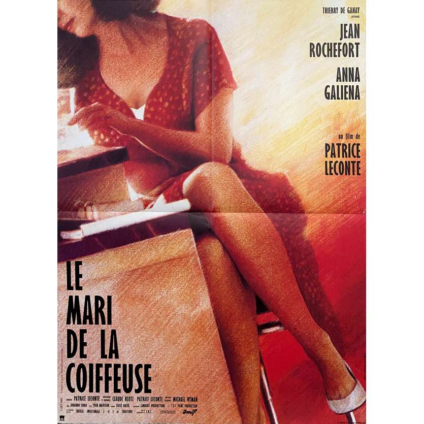 LE MARI DE LA COIFFEUSE Affiche de cinéma- 60x80 cm. - 1990 - Jean Rochefort, Anna Galiena, Patrice Leconte