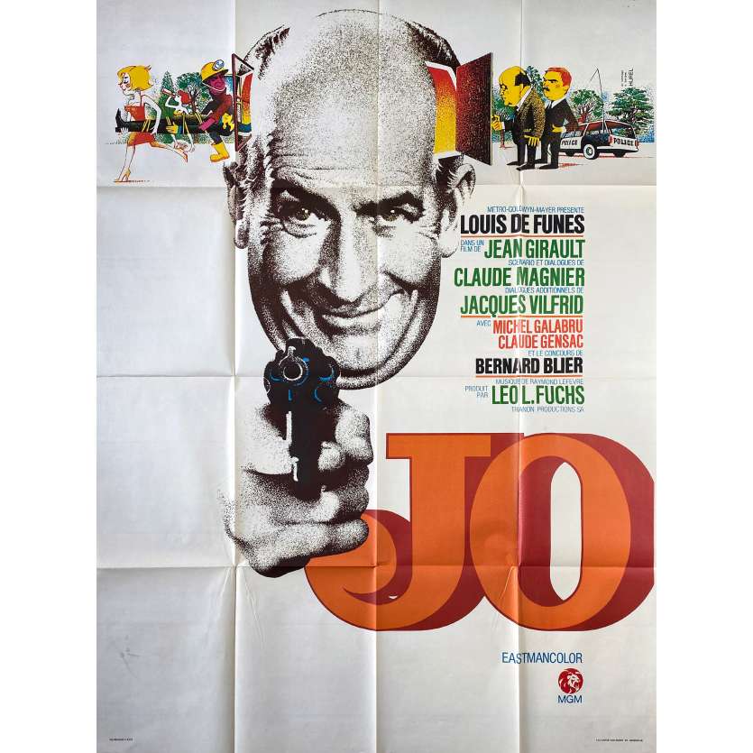 JO Affiche de cinéma- 120x160 cm. - 1971 - Louis de Funès, Jean Girault