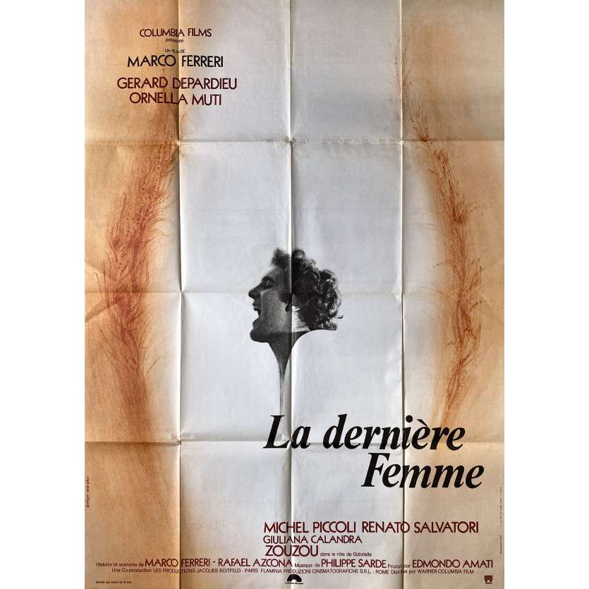 LA DERNIERE FEMME Affiche de cinéma- 120x160 cm. - 1976 - Gérard Depardieu, Marco Ferreri