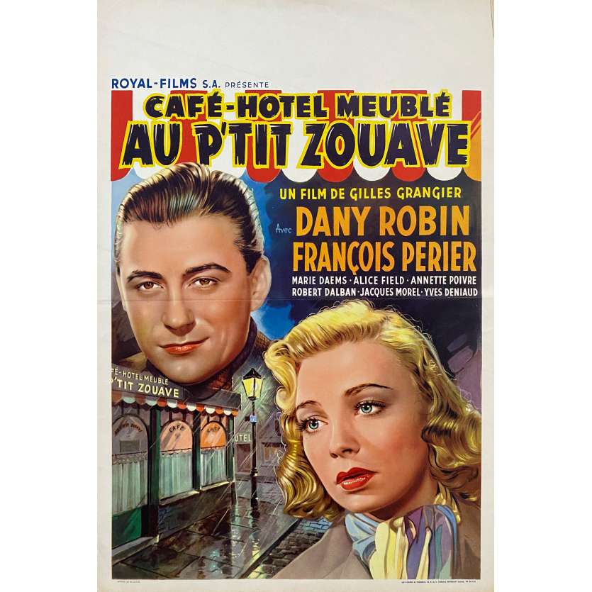 AU P'TIT ZOUAVE Vintage Movie Poster- 14x21 in. - 1950 - Gilles Grangier, François Périer