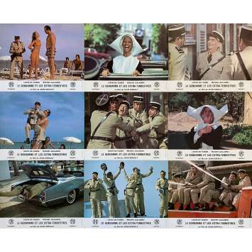 THE TROOPS AND ALIENS Vintage Lobby Cards x9 - L1 - 10x12 in. - 1979 - Jean Girault, Louis de Funès