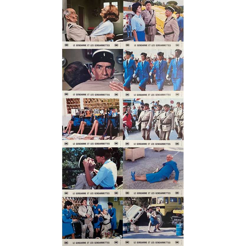 LE GENDARME ET LES GENDARMETTES Photos de film x10 - 24x30 cm. - 1982 - Louis de Funès, Jean Girault