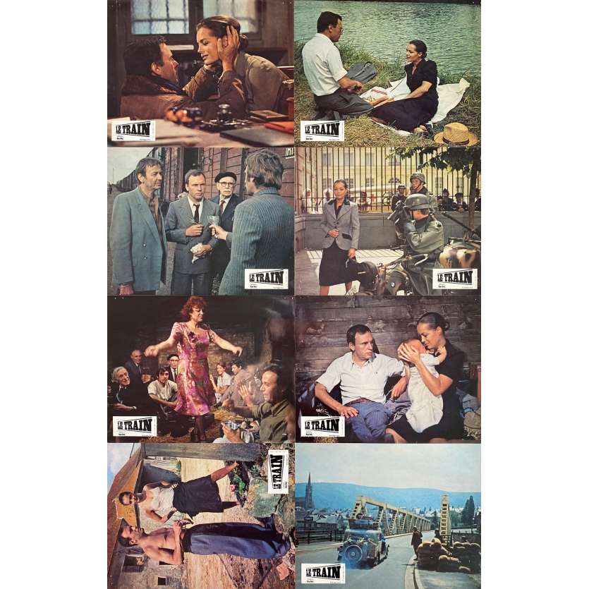 LE TRAIN Photos de film x8 - L2 - 21x30 cm. - 1973 - Jean-Louis Trintignant, Romy Schneider, Pierre Granier-Deferre