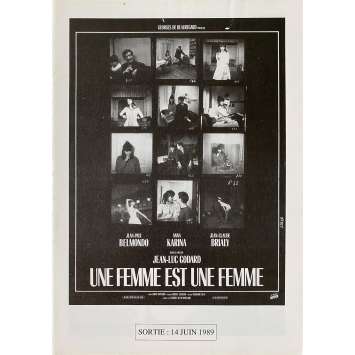 A WOMAN IS A WOMAN Vintage Herald 4p - 9x12 in. - 1961/R1989 - Jean-Luc Godard, Anna Karina