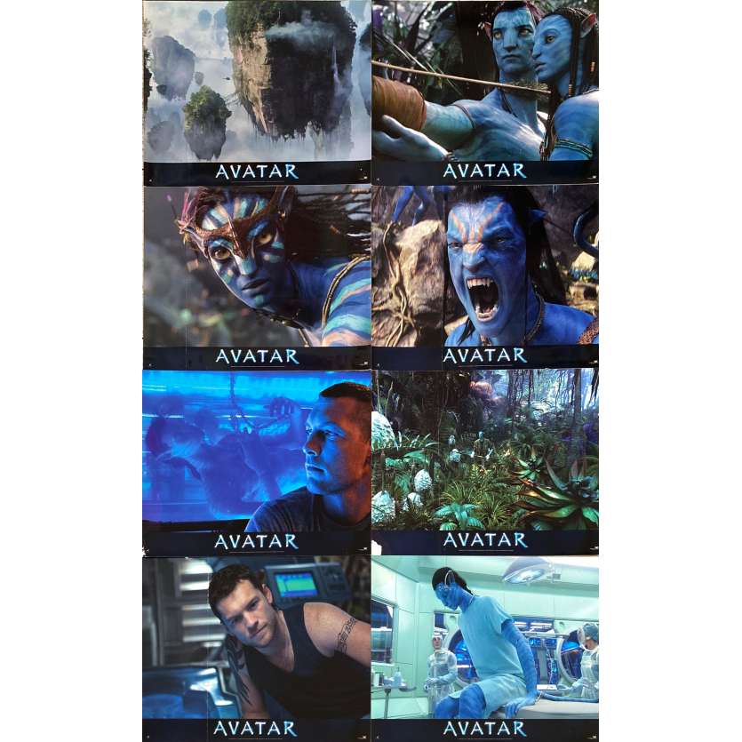 AVATAR Photos de film x8 - 21x30 cm. - 2009 - Sam Worthington, James Cameron