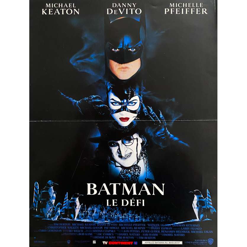 BATMAN RETURNS Vintage Herald- 9x12 in. - 1992 - Tim Burton, Michael Keaton