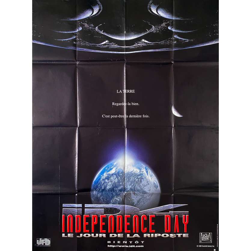 INDEPENDENCE DAY - ID4 Vintage Movie Poster Adv. - 47x63 in. - 1996 - Roland Emmerich, Will Smith