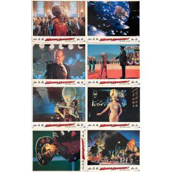 MARS ATTACKS Vintage Lobby Cards x8 - 9x12 in. - 1996 - Tim Burton, Jack Nicholson