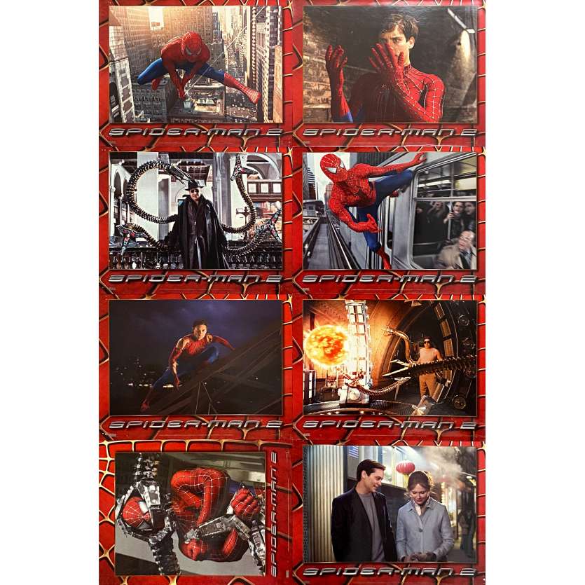 SPIDER-MAN 2 Photos de film x8 - 21x30 cm. - 2004 - Tobey Maguire, Sam Raimi