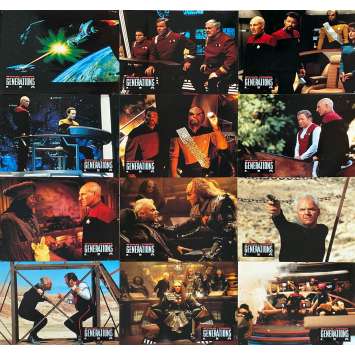 STAR TREK GENERATIONS Vintage Lobby Cards x12 - 9x12 in. - 1994 - David Carson, Patrick Stewart