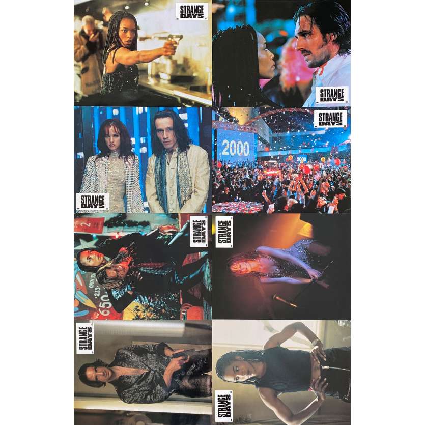 STRANGE DAYS Vintage Lobby Cards x8 - 9x12 in. - 1995 - Kathryn Bigelow, Ralph Fiennes