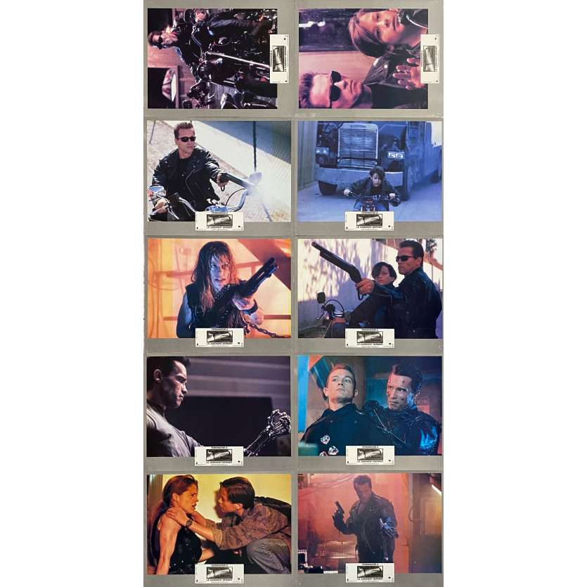 TERMINATOR 2 Vintage Lobby Cards x10 - 9x12 in. - 1992 - James Cameron, Arnold Schwarzenegger