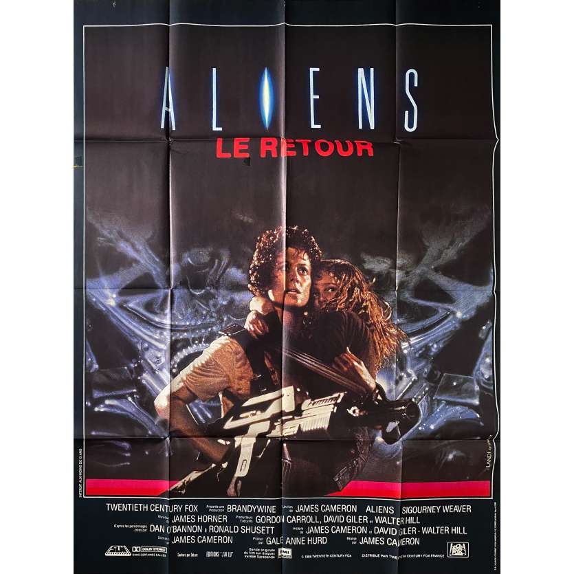 ALIENS Original Movie Poster- 47x63 in. - 1986 - James Cameron, Sigourney Weaver