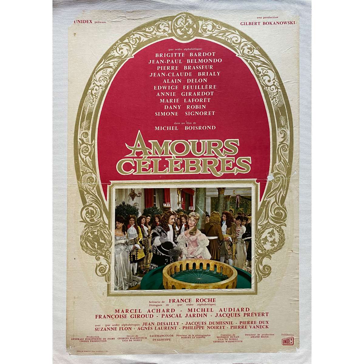 Affiche De Film Entoil e Fran aise De AMOURS CELEBRES 40x60 Cm 