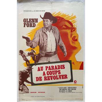 AU PARADIS A COUPS DE REVOLVER Affiche de film entoilée- 40x60 cm. - 1969 - Glenn Ford, Lee H. Katzin