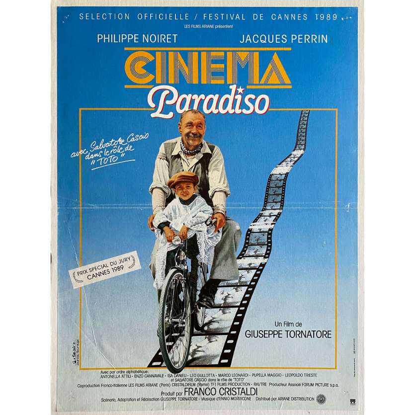 CINEMA PARADISO Linenbacked Movie Poster- 15x21 in. - 1988 - Giuseppe Tornatore, Philippe Noiret