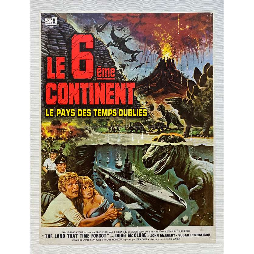 LE 6EME CONTINENT Affiche de film entoilée- 40x60 cm. - 1974 - Doug McClure, Kevin Connor