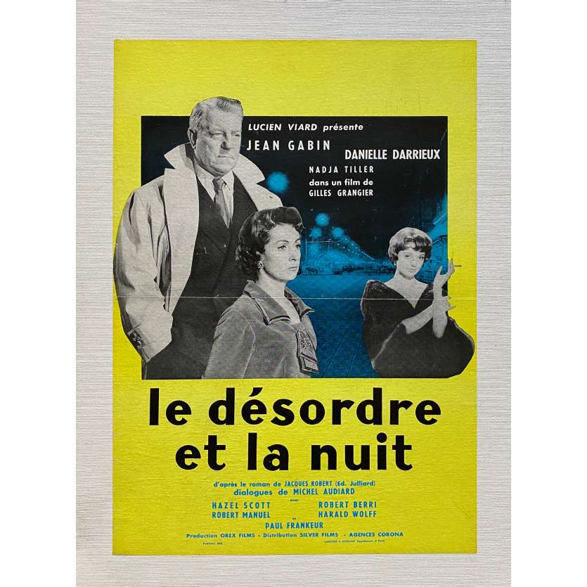 Affiche de film entoile franaise de LE DESORDRE ET LA NUIT - 40x60 cm.