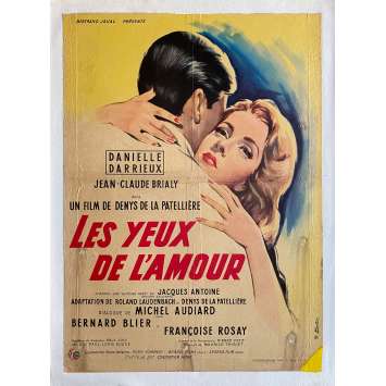 LES YEUX DE L'AMOUR Affiche de film entoilée- 40x60 cm. - 1959 - Danielle Darrieux, Denys de La Patellière