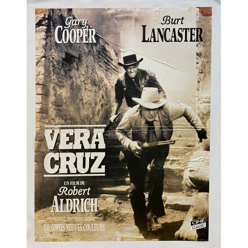 VERA CRUZ Linenbacked Movie Poster- 15x21 in. - 1954 - Robert Aldrich, Gary Cooper