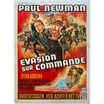 EVASION SUR COMMANDE Affiche de film entoilée- 35x55 cm. - 1968 - Paul Newman, Jack Smight
