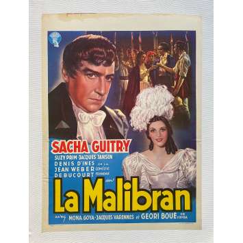 LA MALIBRAN Affiche de film entoilée- 35x55 cm. - 1944 - Geori-Boué, Sacha Guitry