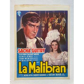 LA MALIBRAN Linenbacked Movie Poster- 14x21 in. - 1944 - Sacha Guitry, Geori-Boué