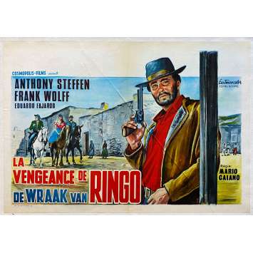 LA VENGEANCE DE RINGO Affiche de film entoilée- 35x55 cm. - 1966 - Anthony Steffen, Mario Caiano