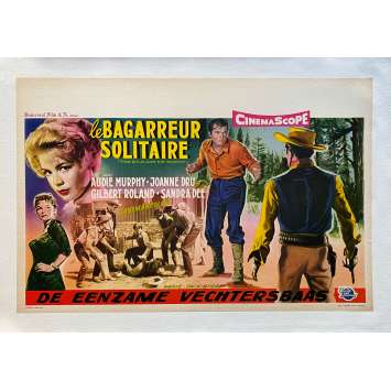LE BAGARREUR SOLITAIRE Affiche de film entoilée- 35x55 cm. - 1959 - Audie Murphy, Jack Sher