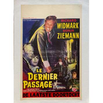 LE DERNIER PASSAGE Affiche de film entoilée- 35x55 cm. - 1961 - Richard Widmark, Phil Karlson