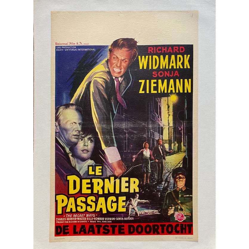 THE SECRET WAYS Linenbacked Movie Poster- 14x21 in. - 1961 - Phil Karlson, Richard Widmark
