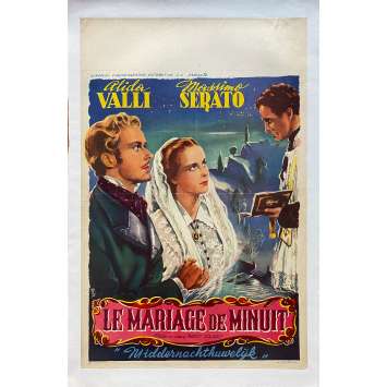 LE MARIAGE DE MINUIT Affiche de film entoilée- 35x55 cm. - 1941 - Alida Valli, Mario Soldati