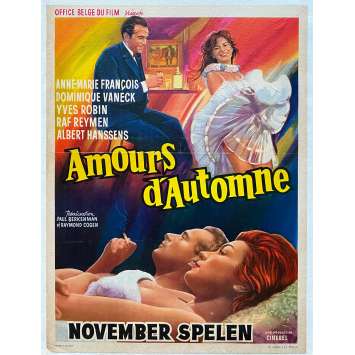AMOUR D'AUTOMNE Linenbacked Movie Poster- 14x21 in. - 1962 - Paul Berkenman, Anne-Marie François