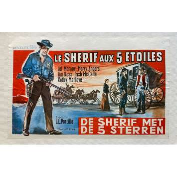 LE SHERIF AUX 5 ETOILES Affiche de film entoilée- 35x55 cm. - 1960 - Jeff Morrow, Jorge López Portillo