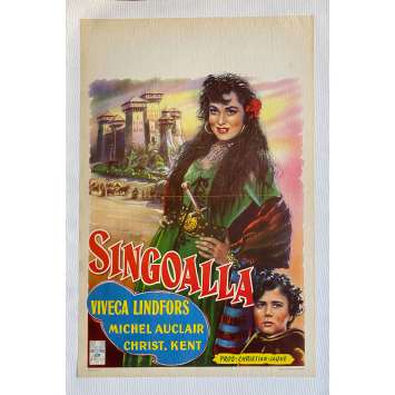 SINGOALLA Affiche de film entoilée- 35x55 cm. - 1949 - Viveca Lindfors, Christian-Jaque