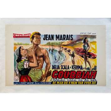 TRAQUES DANS LA NUIT Affiche de film entoilée- 35x55 cm. - 1956 - Jean Marais, Robert Darène