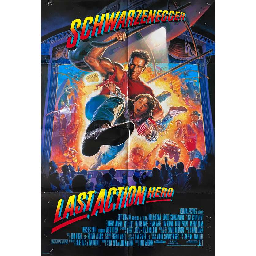 LAST ACTION HERO Original Movie Poster- 27x41 in. - 1993 - John McTiernan, Arnold Schwarzenegger
