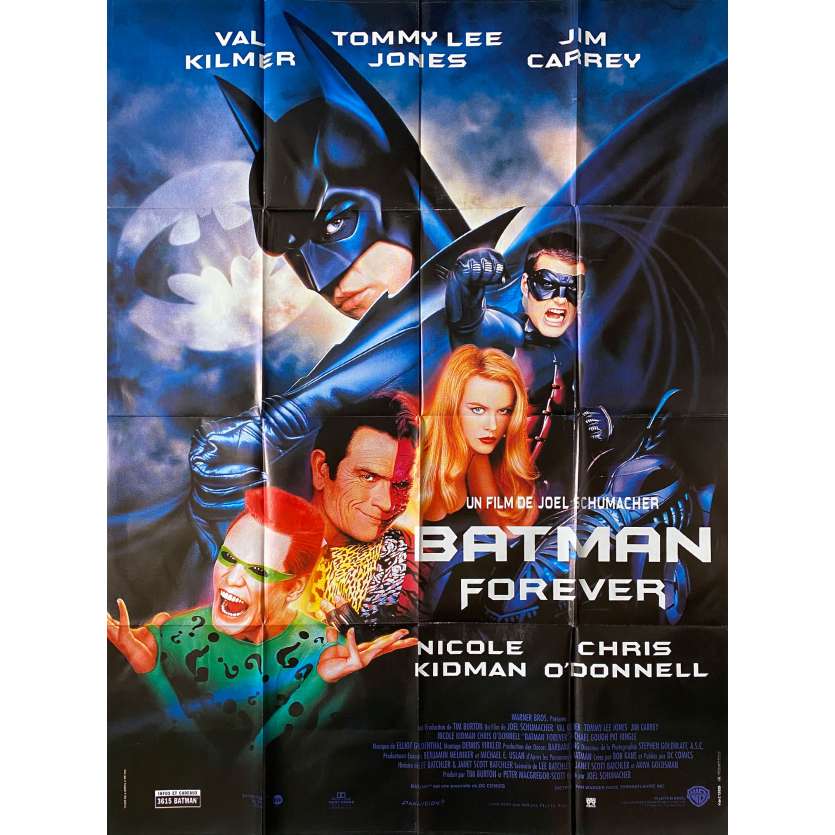 BATMAN FOREVER Movie Poster- 47x63 in. - 1995 - Joel Schumacher, Val Kilmer