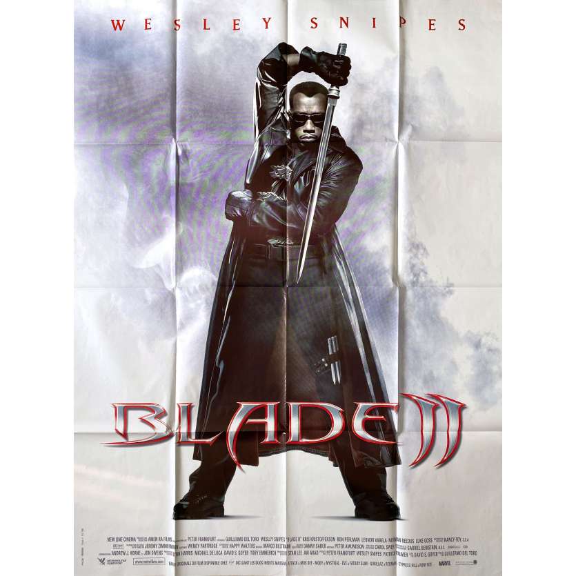 BLADE 2 Affiche de cinéma- 120x160 cm. - 2002 - Wesley Snipes, Guillermo del Toro
