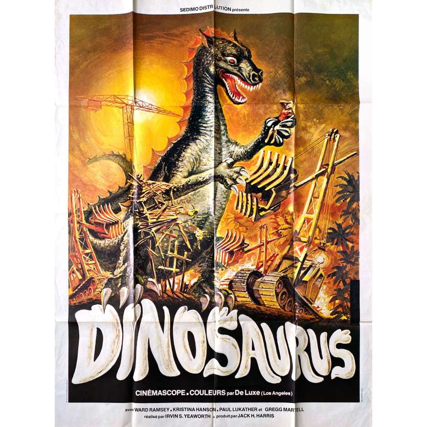 DINOSAURUS Affiche de cinéma- 120x160 cm. - 1960/R1970 - Ward Ramsey, Irvin S. Yeaworth Jr.