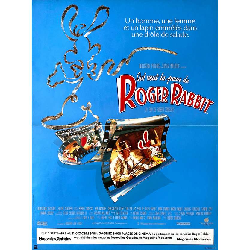 ROGER RABBIT Affiche de cinéma- 40x54 cm. - 1988 - Bob Hoskins, Robert Zemeckis