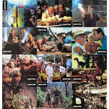 JURASSIC PARK Photos de film x12 - 21x30 cm. - 1993 - Sam Neil, Steven Spielberg