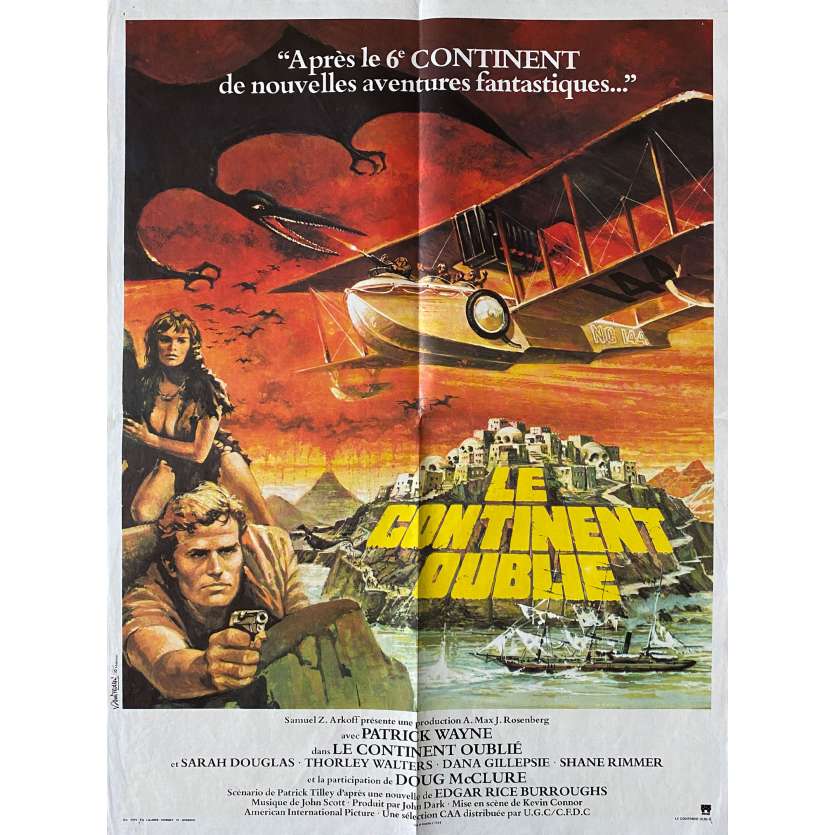 LE CONTINENT OUBLIE Affiche de cinéma- 60x80 cm. - 1977 - Patrick Wayne, Kevin Connor